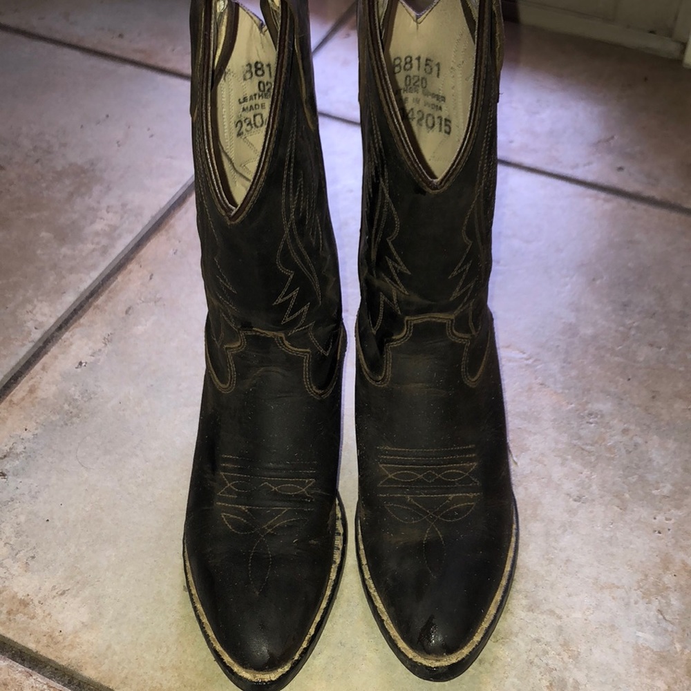 Unisex boots ,dark brown ,real leather